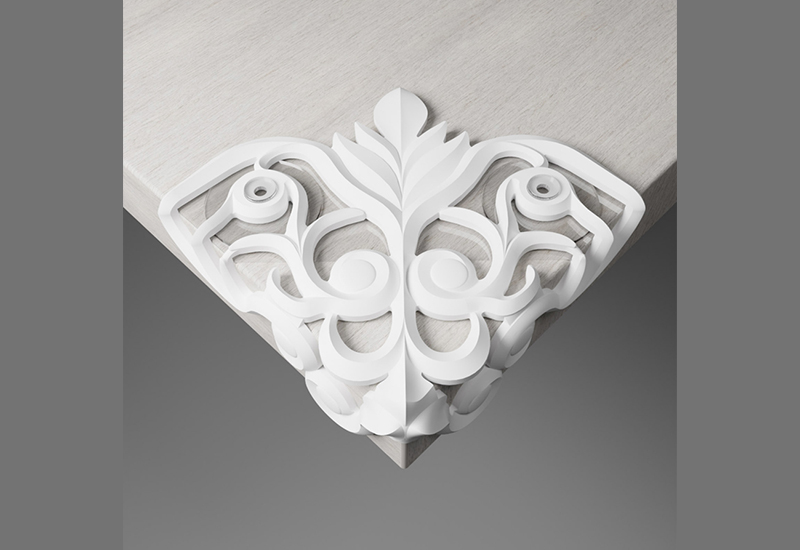 渦卷紋護角 防撞桌角 (真清白)